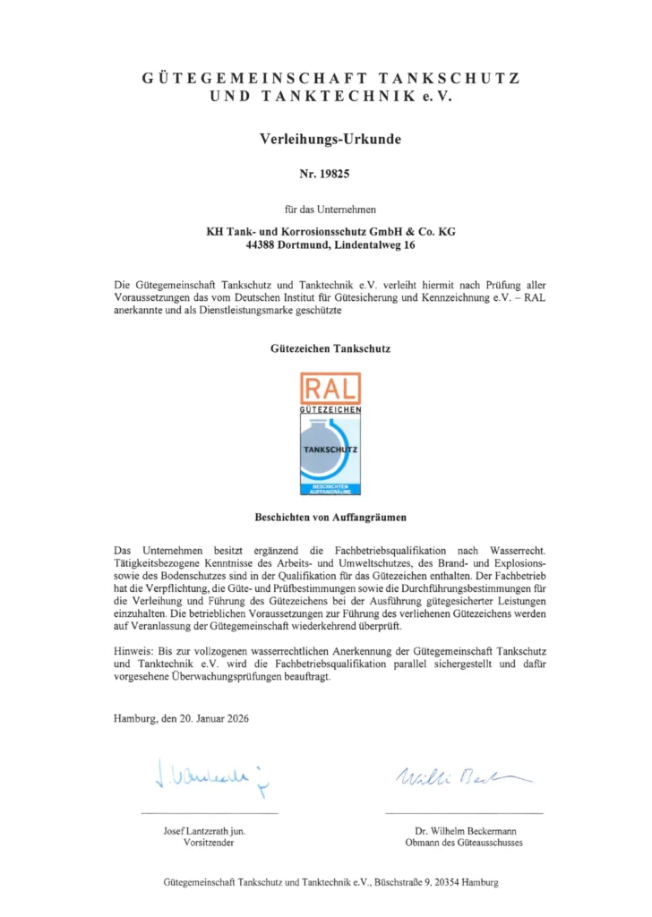 Kh gz urkunde beschichten 2026