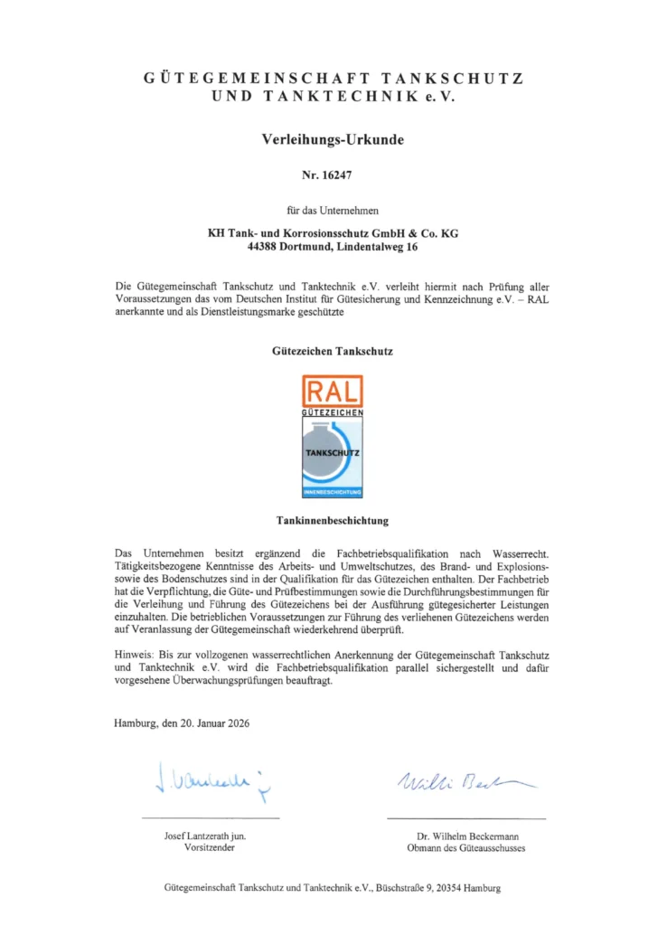 Kh gz urkunde tankinnenbeschichtung kh 2026